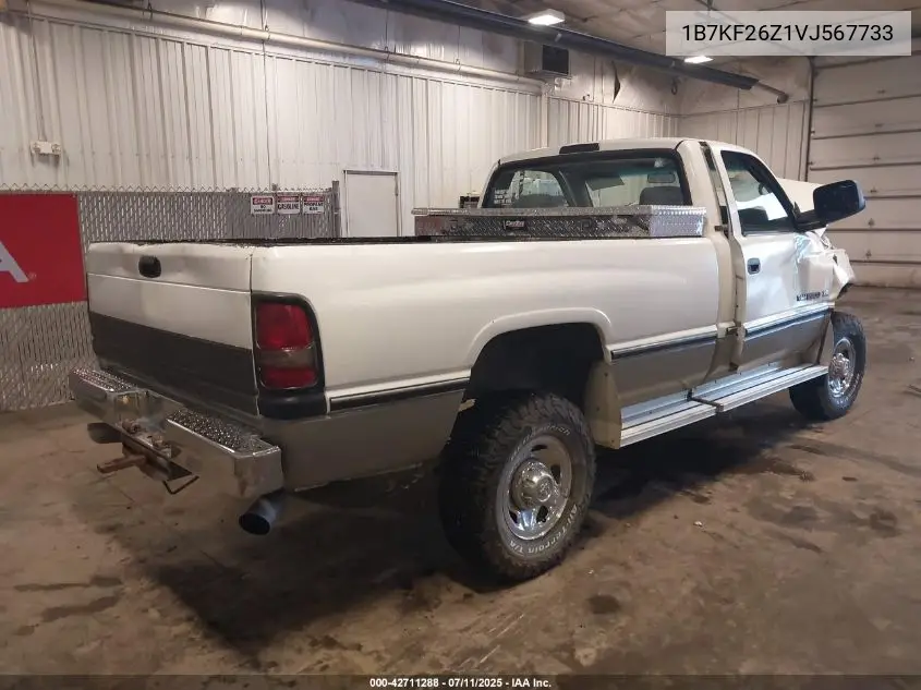 1997 Dodge Ram 2500 Lt VIN: 1B7KF26Z1VJ567733 Lot: 42711288