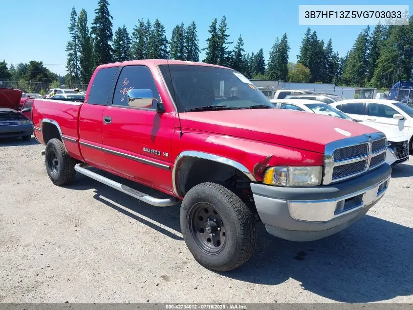 1997 Dodge Ram 1500 St VIN: 3B7HF13Z5VG703033 Lot: 42734012