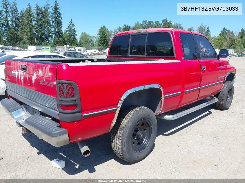 1997 Dodge Ram 1500 St VIN: 3B7HF13Z5VG703033 Lot: 42734012