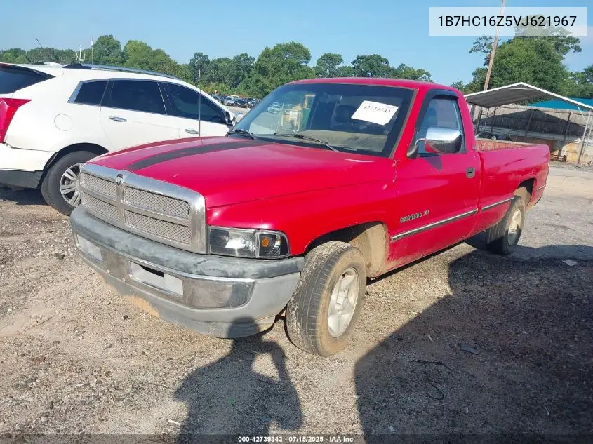 1997 Dodge Ram 1500 Lt VIN: 1B7HC16Z5VJ621967 Lot: 42739343
