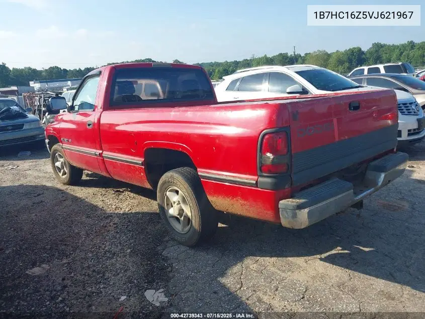 1997 Dodge Ram 1500 Lt VIN: 1B7HC16Z5VJ621967 Lot: 42739343