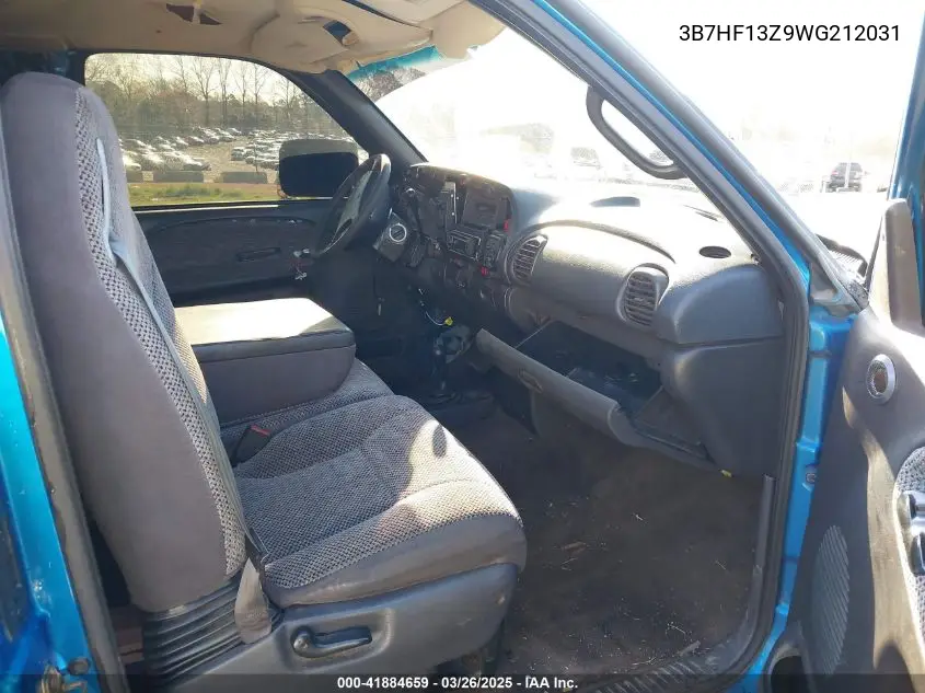1998 Dodge Ram 1500 St VIN: 3B7HF13Z9WG212031 Lot: 41884659
