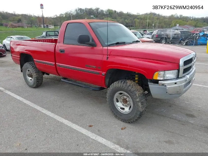 1998 Dodge Ram 2500 St VIN: 3B7KF26Z9WM240954 Lot: 41978567
