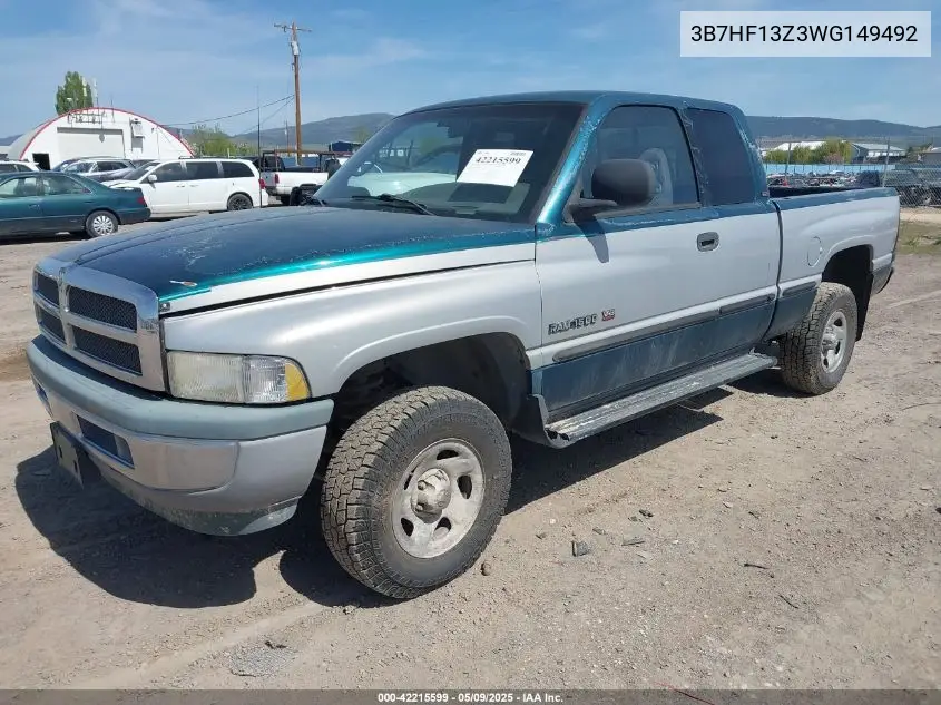 1998 Dodge Ram 1500 St VIN: 3B7HF13Z3WG149492 Lot: 42215599
