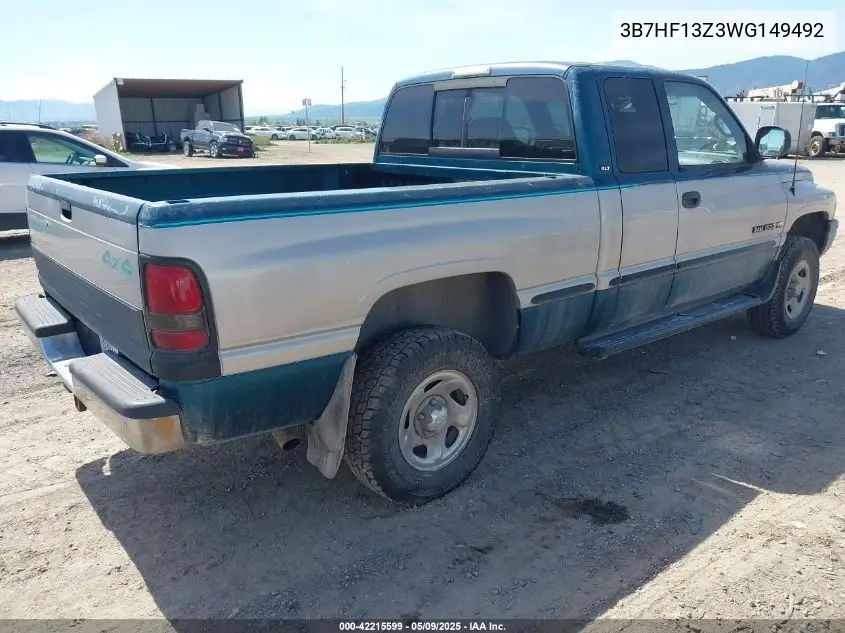 1998 Dodge Ram 1500 St VIN: 3B7HF13Z3WG149492 Lot: 42215599