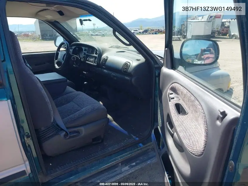 1998 Dodge Ram 1500 St VIN: 3B7HF13Z3WG149492 Lot: 42215599