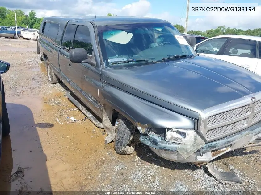 1998 Dodge Ram 2500 St VIN: 3B7KC22D0WG133194 Lot: 42241430