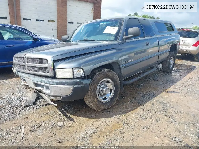 1998 Dodge Ram 2500 St VIN: 3B7KC22D0WG133194 Lot: 42241430