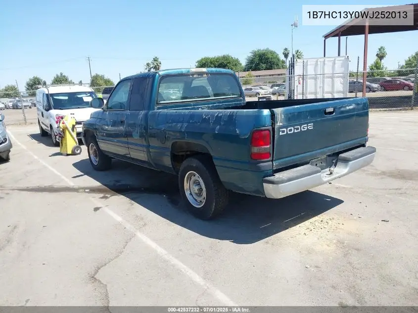 1998 Dodge Ram 1500 St VIN: 1B7HC13Y0WJ252013 Lot: 42537232