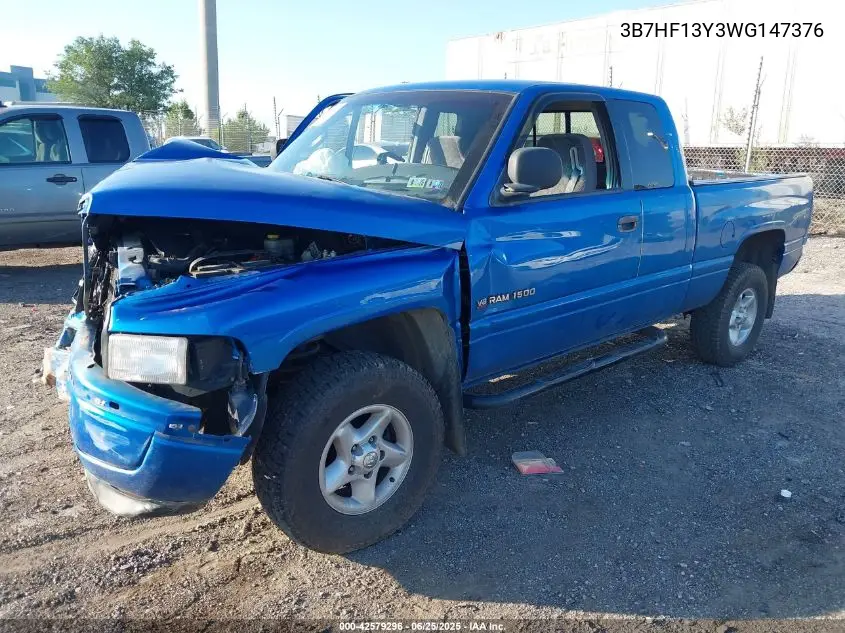 1998 Dodge Ram 1500 VIN: 3B7HF13Y3WG147376 Lot: 42579296