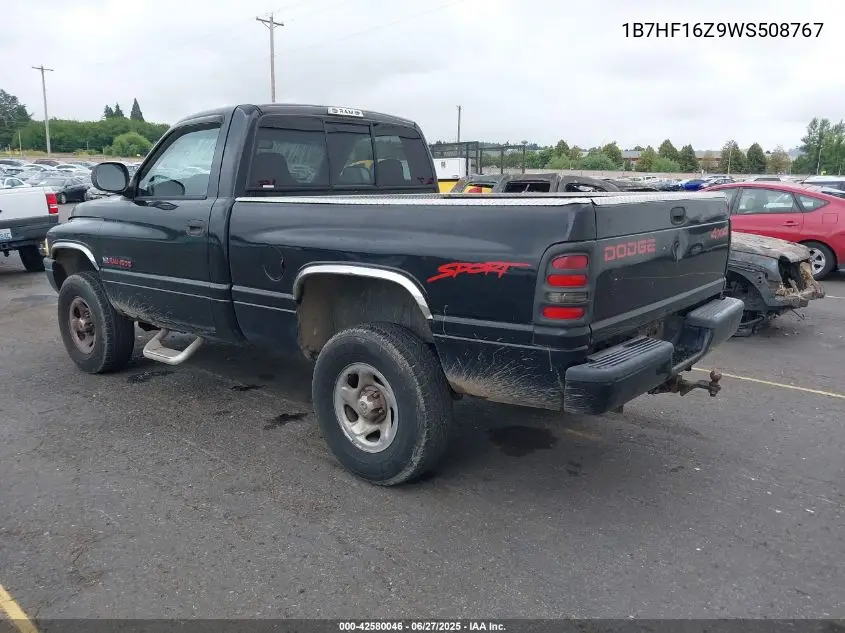 1998 Dodge Ram 1500 VIN: 1B7HF16Z9WS508767 Lot: 42580046