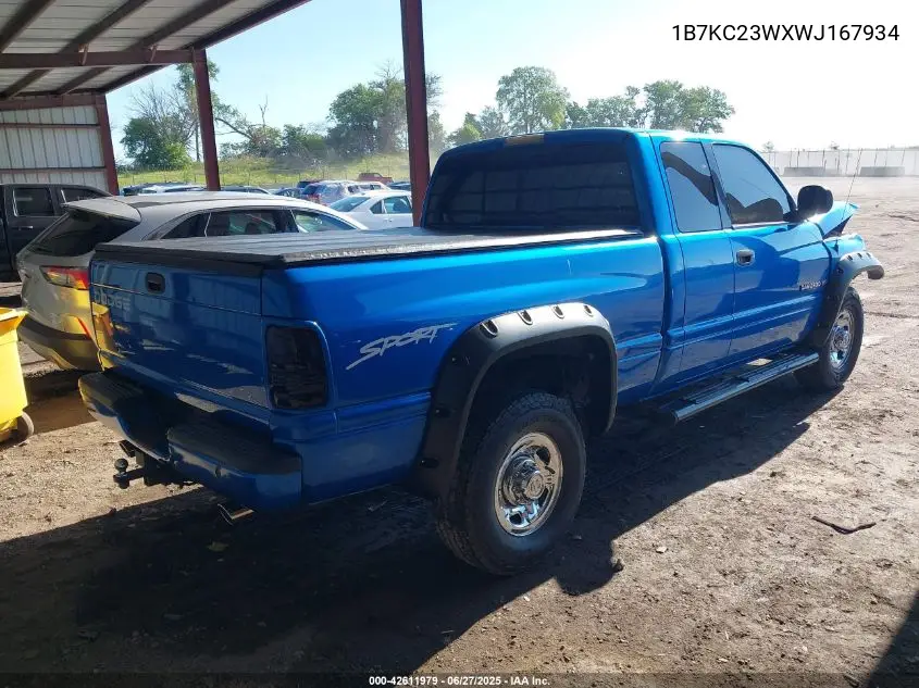1998 Dodge Ram 2500 St VIN: 1B7KC23WXWJ167934 Lot: 42611979
