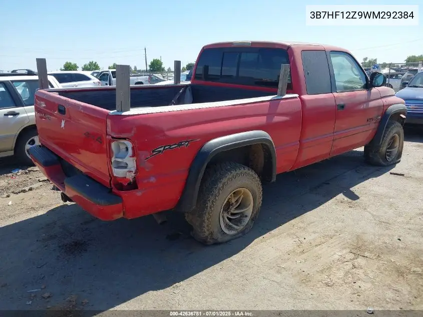 1998 Dodge Ram 1500 St VIN: 3B7HF12Z9WM292384 Lot: 42636781
