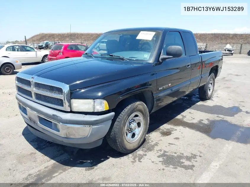 1998 Dodge Ram 1500 St VIN: 1B7HC13Y6WJ153289 Lot: 42640582
