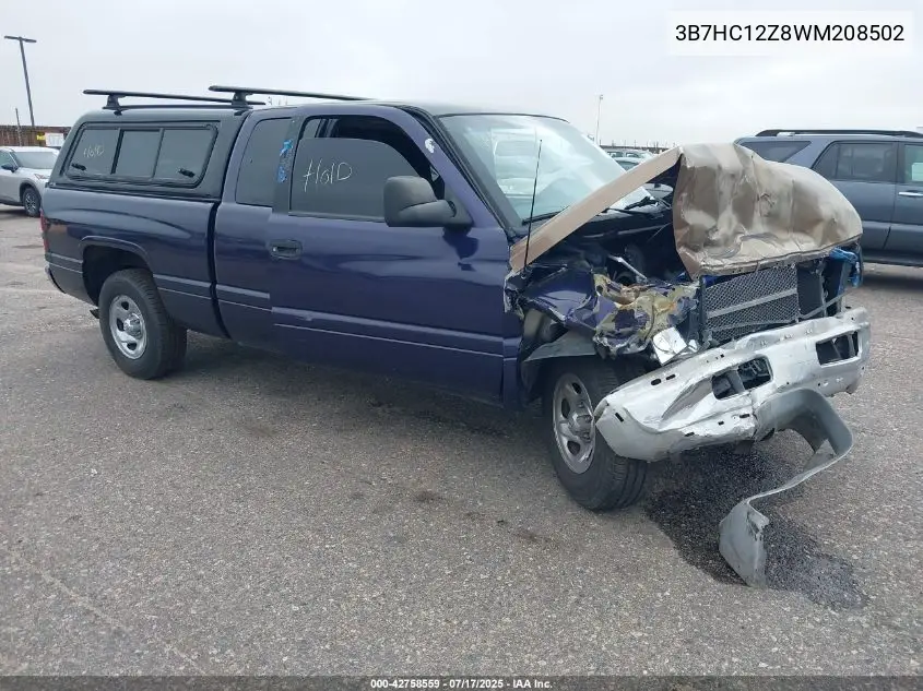 1998 Dodge Ram 1500 St VIN: 3B7HC12Z8WM208502 Lot: 42758559