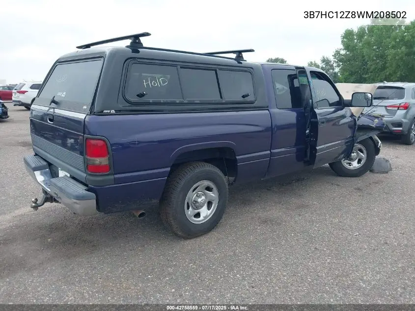 1998 Dodge Ram 1500 St VIN: 3B7HC12Z8WM208502 Lot: 42758559