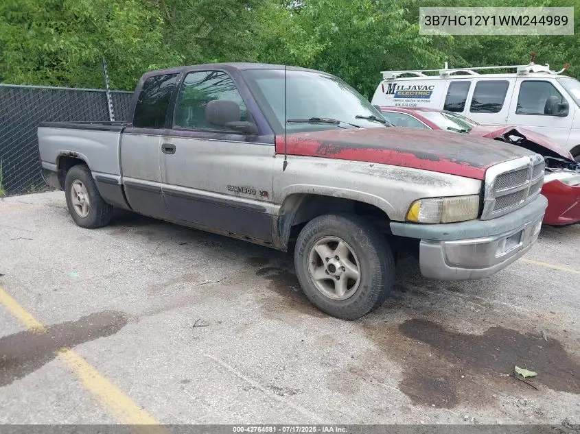 1998 Dodge Ram 1500 St VIN: 3B7HC12Y1WM244989 Lot: 42764581