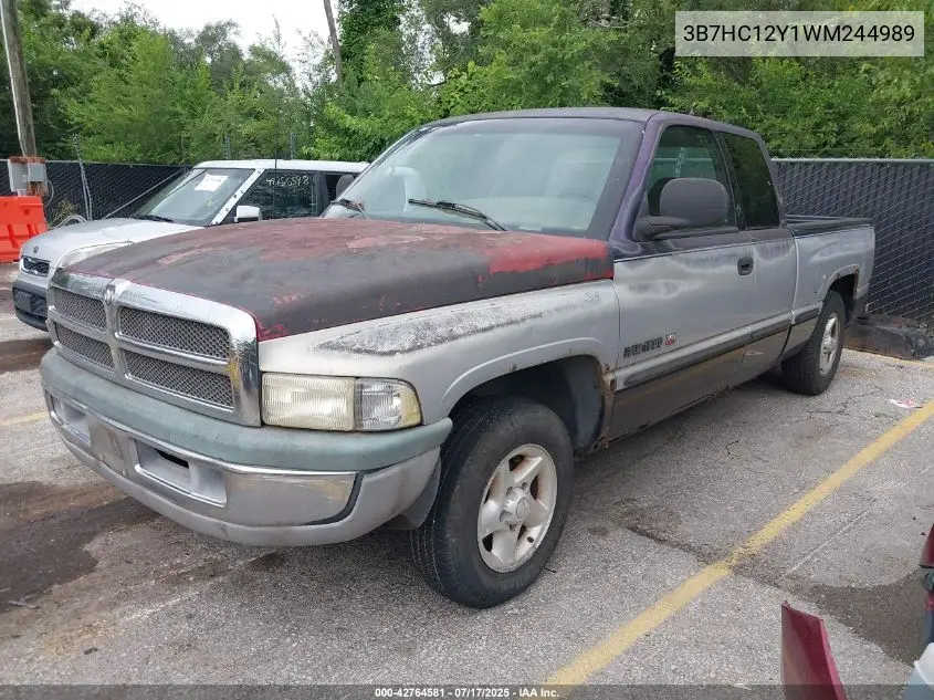 1998 Dodge Ram 1500 St VIN: 3B7HC12Y1WM244989 Lot: 42764581