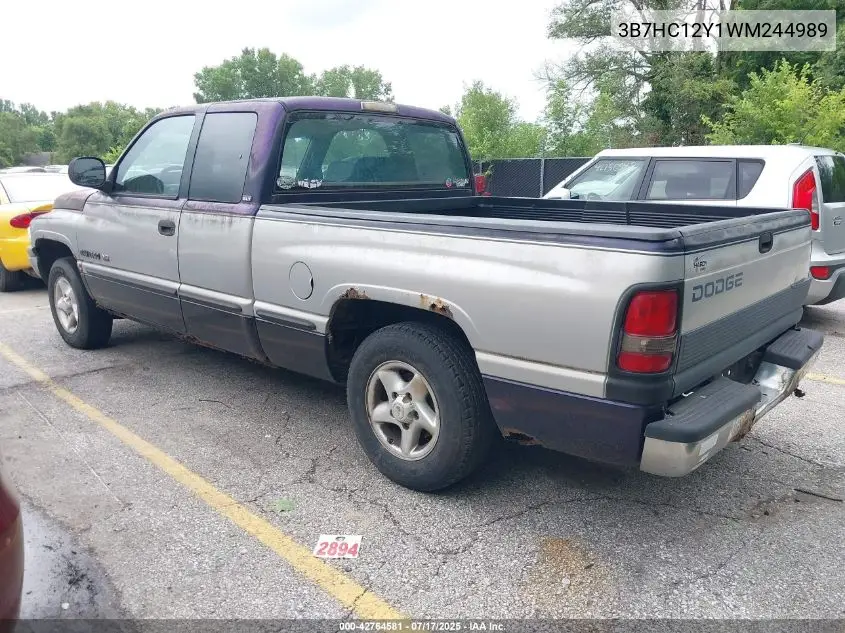 1998 Dodge Ram 1500 St VIN: 3B7HC12Y1WM244989 Lot: 42764581