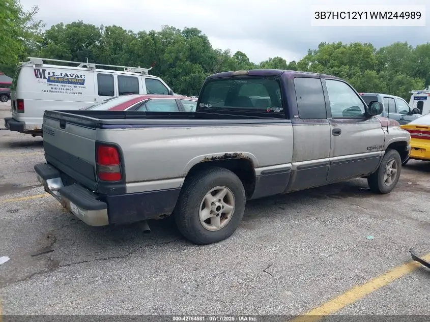 1998 Dodge Ram 1500 St VIN: 3B7HC12Y1WM244989 Lot: 42764581