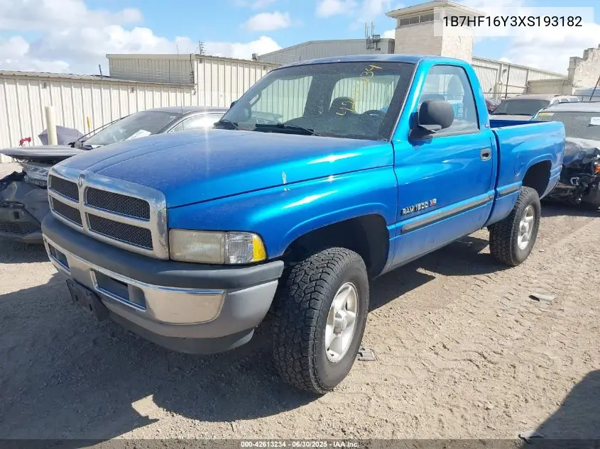 1999 Dodge Ram 1500 VIN: 1B7HF16Y3XS193182 Lot: 42613234