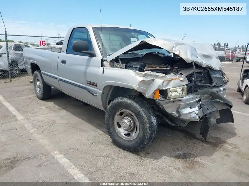 1999 Dodge Ram 2500 St VIN: 3B7KC2665XM545187 Lot: 42643952