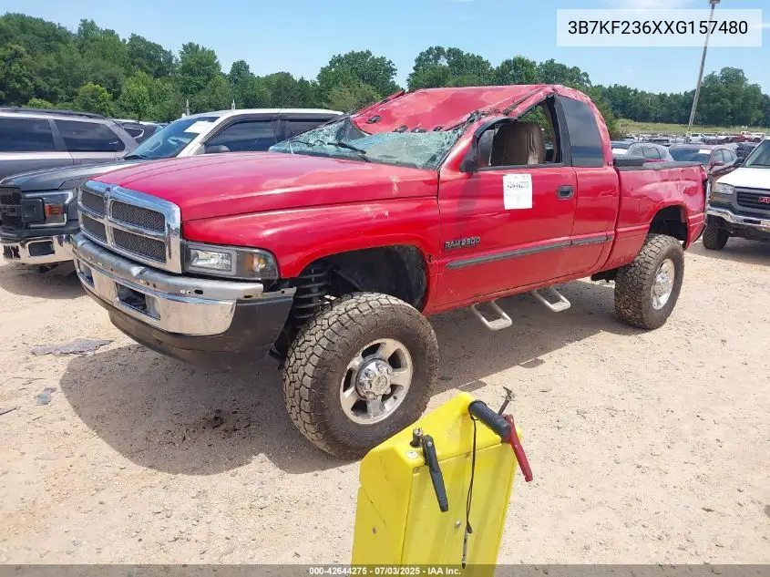 1999 Dodge Ram 2500 St VIN: 3B7KF236XXG157480 Lot: 42644275