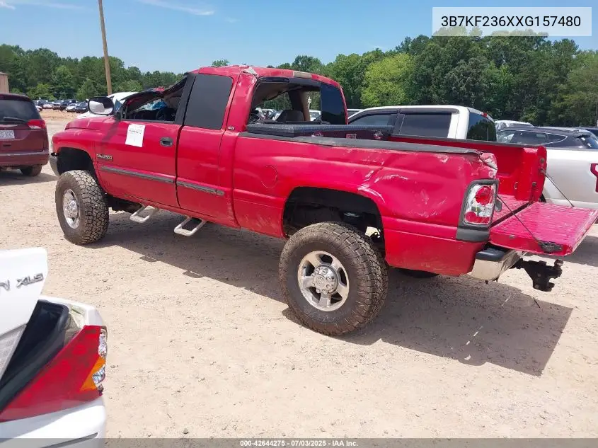 1999 Dodge Ram 2500 St VIN: 3B7KF236XXG157480 Lot: 42644275