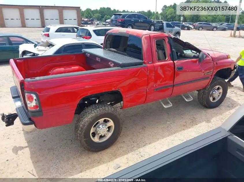 1999 Dodge Ram 2500 St VIN: 3B7KF236XXG157480 Lot: 42644275