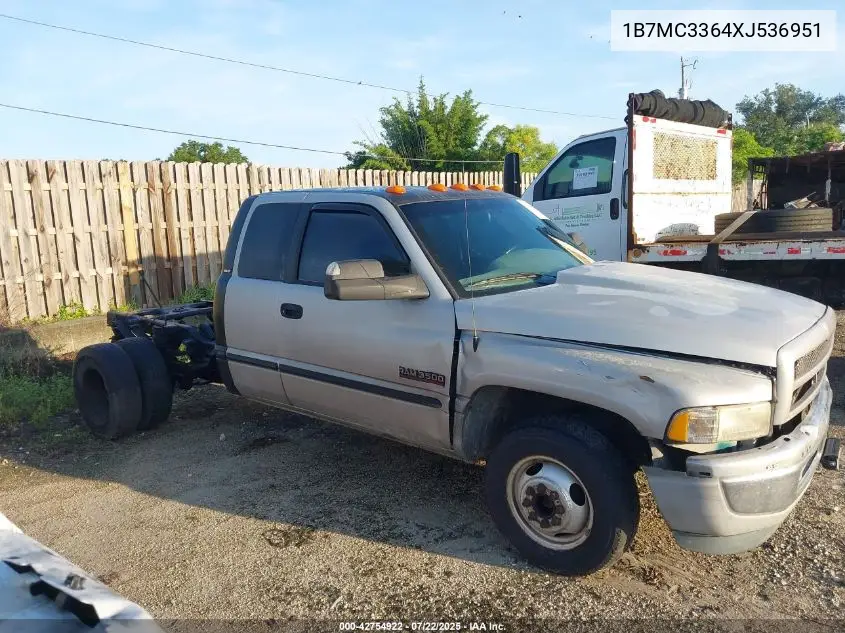 1999 Dodge Ram 3500 St VIN: 1B7MC3364XJ536951 Lot: 42754922