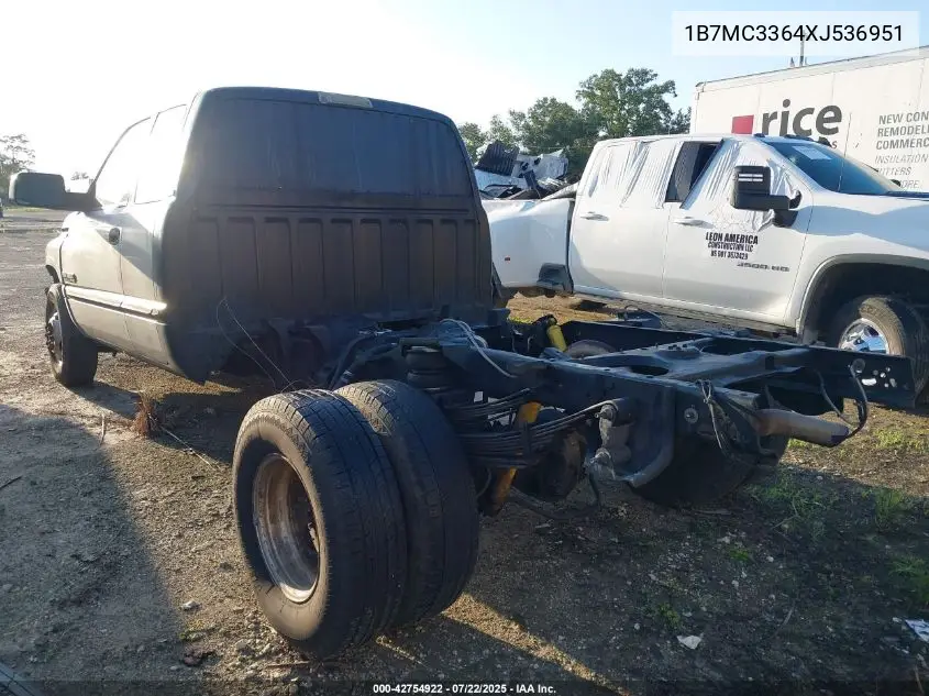 1999 Dodge Ram 3500 St VIN: 1B7MC3364XJ536951 Lot: 42754922