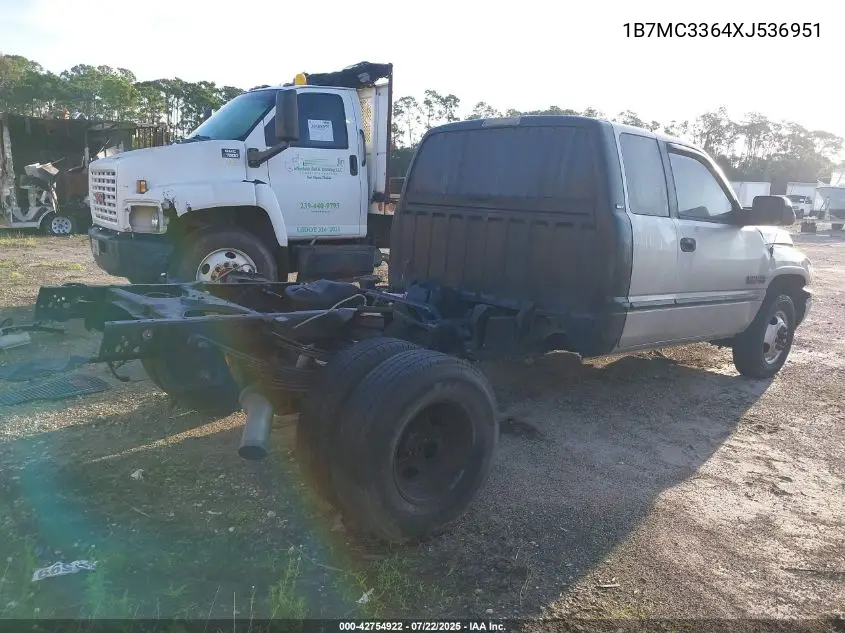 1999 Dodge Ram 3500 St VIN: 1B7MC3364XJ536951 Lot: 42754922