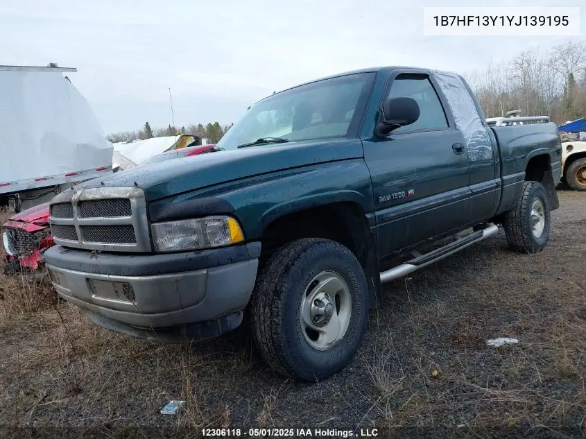 2000 Dodge Ram 1500 VIN: 1B7HF13Y1YJ139195 Lot: 12306118