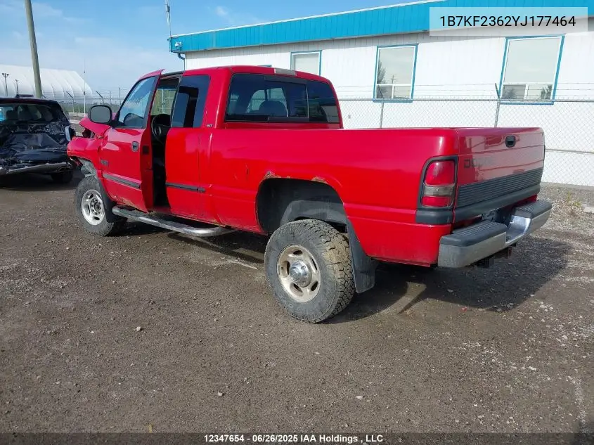 2000 Dodge Ram 2500 St VIN: 1B7KF2362YJ177464 Lot: 12347654
