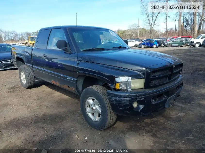 2000 Dodge Ram 1500 VIN: 3B7HF13Z6YG115534 Lot: 41774650