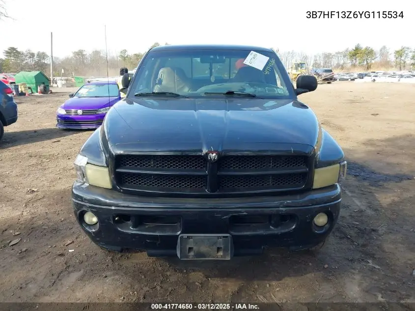 2000 Dodge Ram 1500 VIN: 3B7HF13Z6YG115534 Lot: 41774650