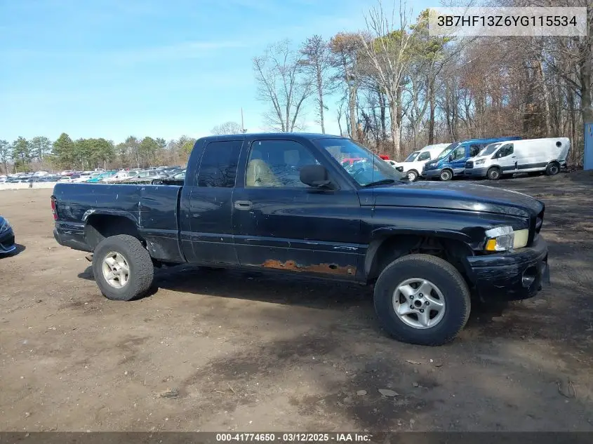 2000 Dodge Ram 1500 VIN: 3B7HF13Z6YG115534 Lot: 41774650