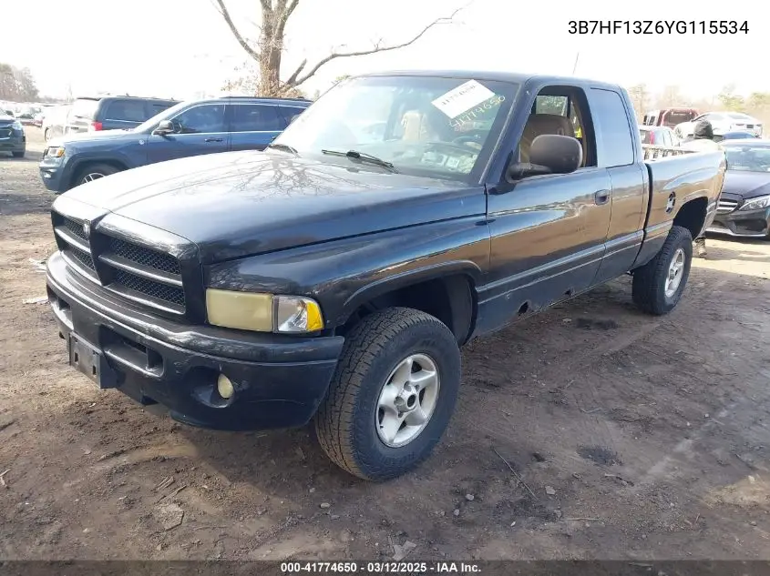 2000 Dodge Ram 1500 VIN: 3B7HF13Z6YG115534 Lot: 41774650