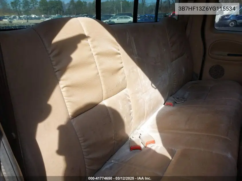 2000 Dodge Ram 1500 VIN: 3B7HF13Z6YG115534 Lot: 41774650
