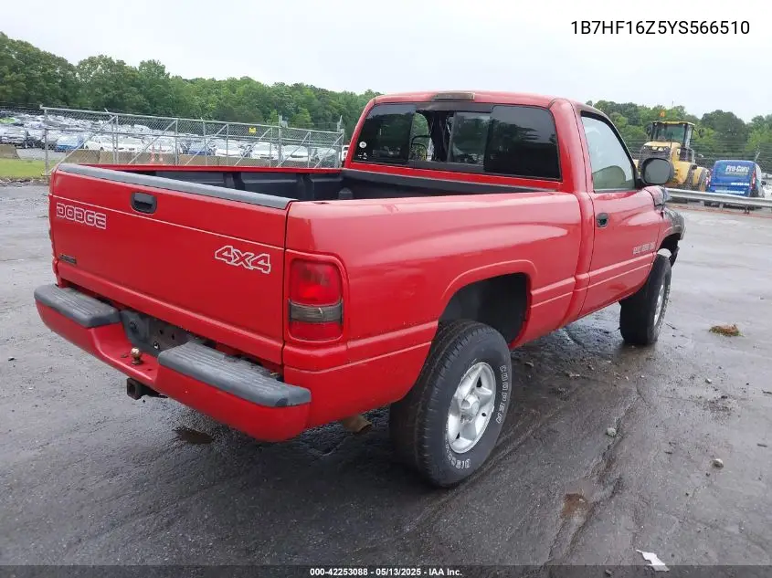2000 Dodge Ram 1500 St VIN: 1B7HF16Z5YS566510 Lot: 42253088