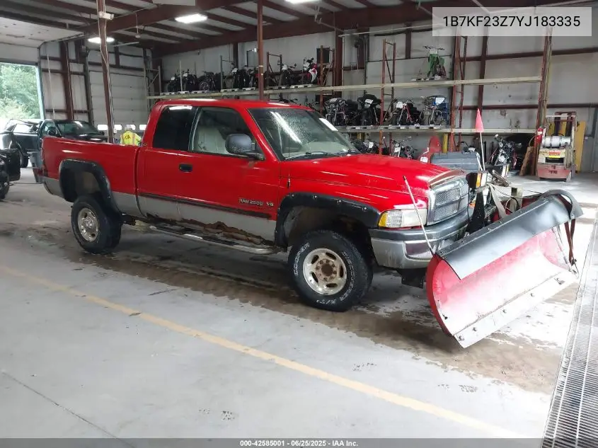 2000 Dodge Ram 2500 St VIN: 1B7KF23Z7YJ183335 Lot: 42585001