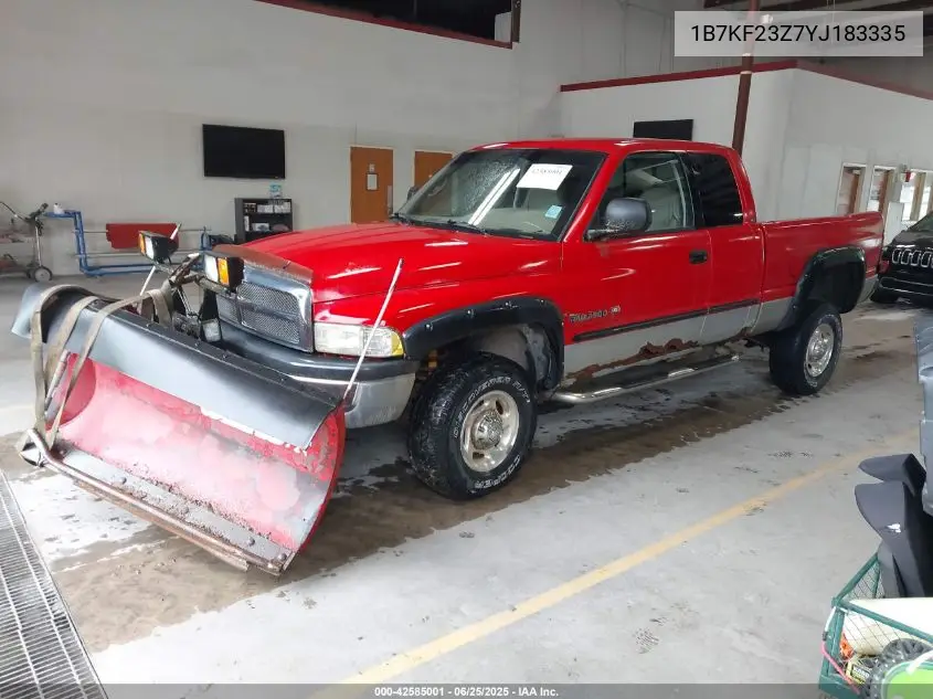 2000 Dodge Ram 2500 St VIN: 1B7KF23Z7YJ183335 Lot: 42585001