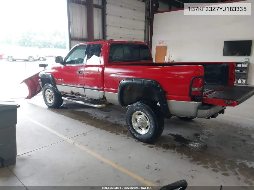 2000 Dodge Ram 2500 St VIN: 1B7KF23Z7YJ183335 Lot: 42585001