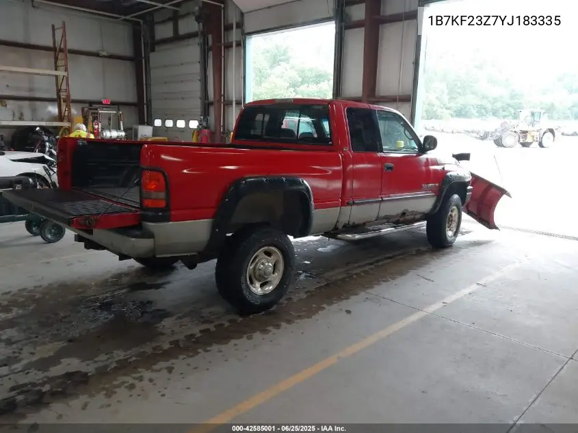 2000 Dodge Ram 2500 St VIN: 1B7KF23Z7YJ183335 Lot: 42585001