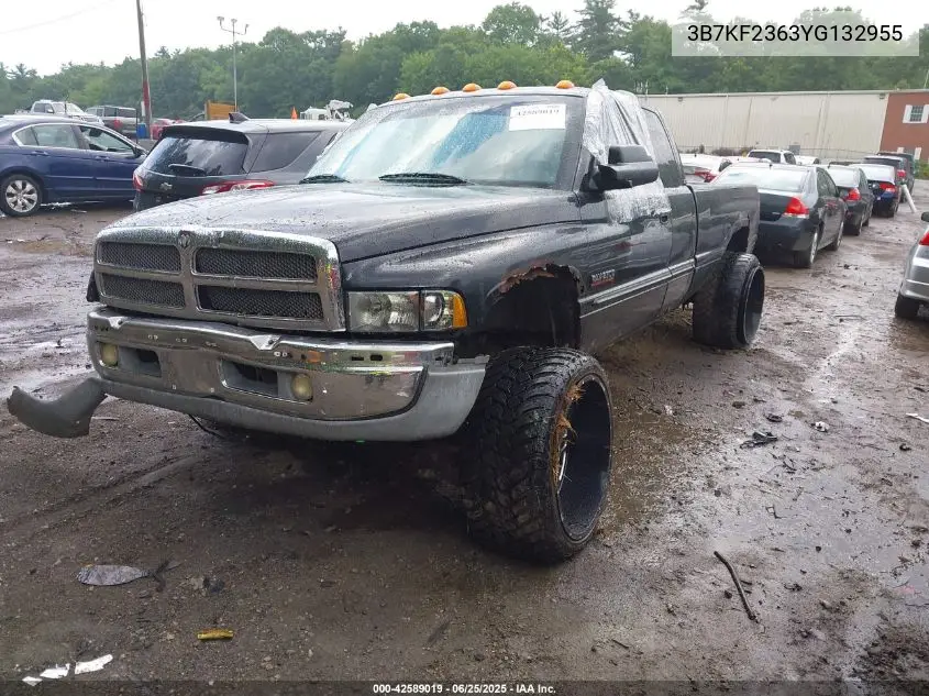 2000 Dodge Ram 2500 St VIN: 3B7KF2363YG132955 Lot: 42589019