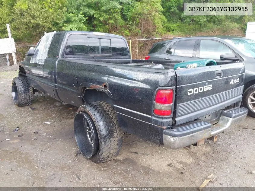 2000 Dodge Ram 2500 St VIN: 3B7KF2363YG132955 Lot: 42589019