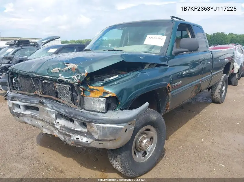 2000 Dodge Ram 2500 St VIN: 1B7KF2363YJ117225 Lot: 42606905