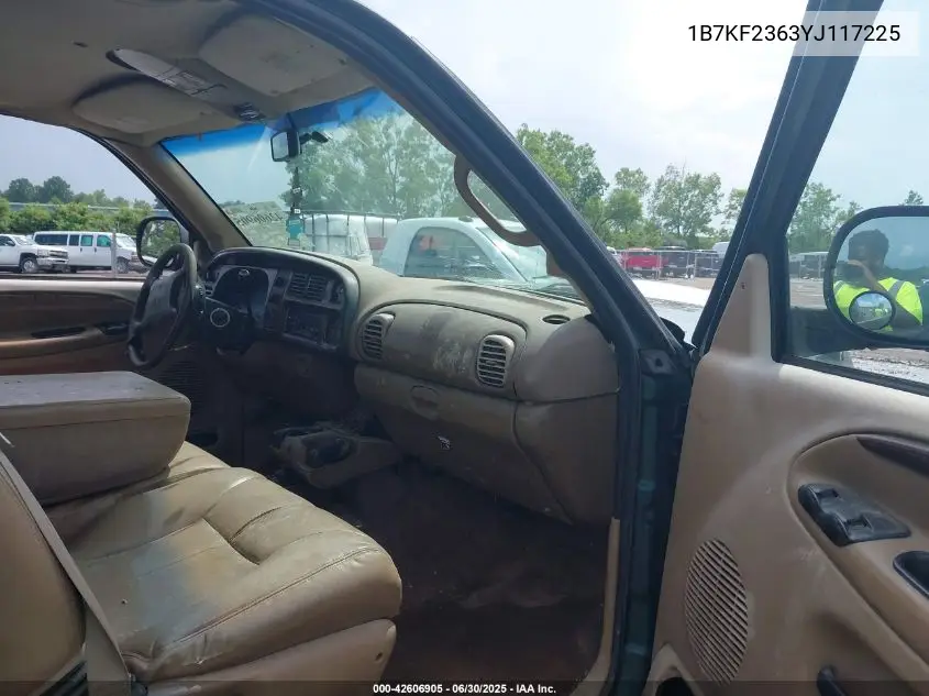 2000 Dodge Ram 2500 St VIN: 1B7KF2363YJ117225 Lot: 42606905
