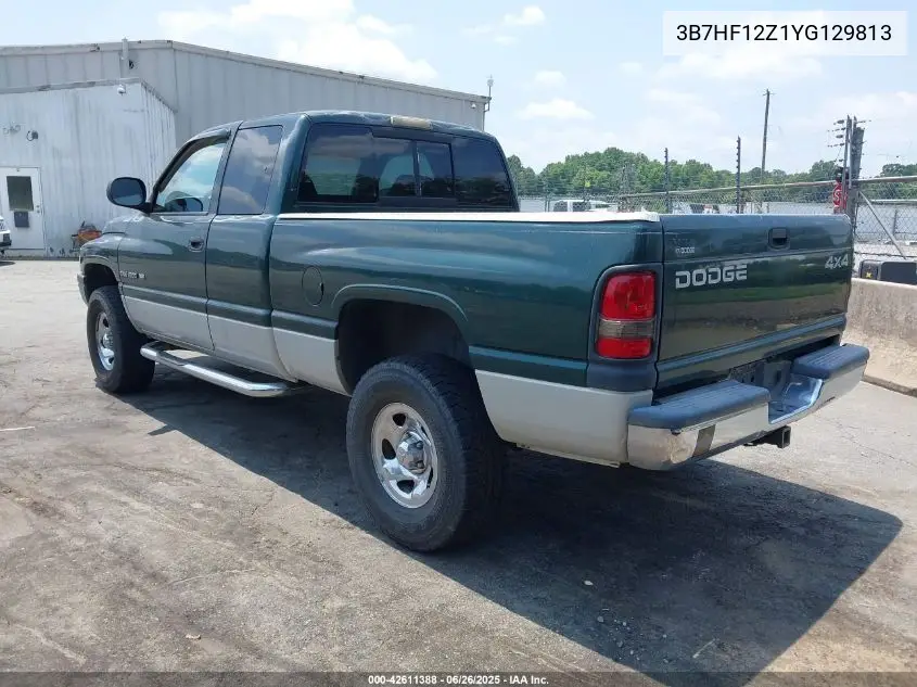 2000 Dodge Ram 1500 St VIN: 3B7HF12Z1YG129813 Lot: 42611388