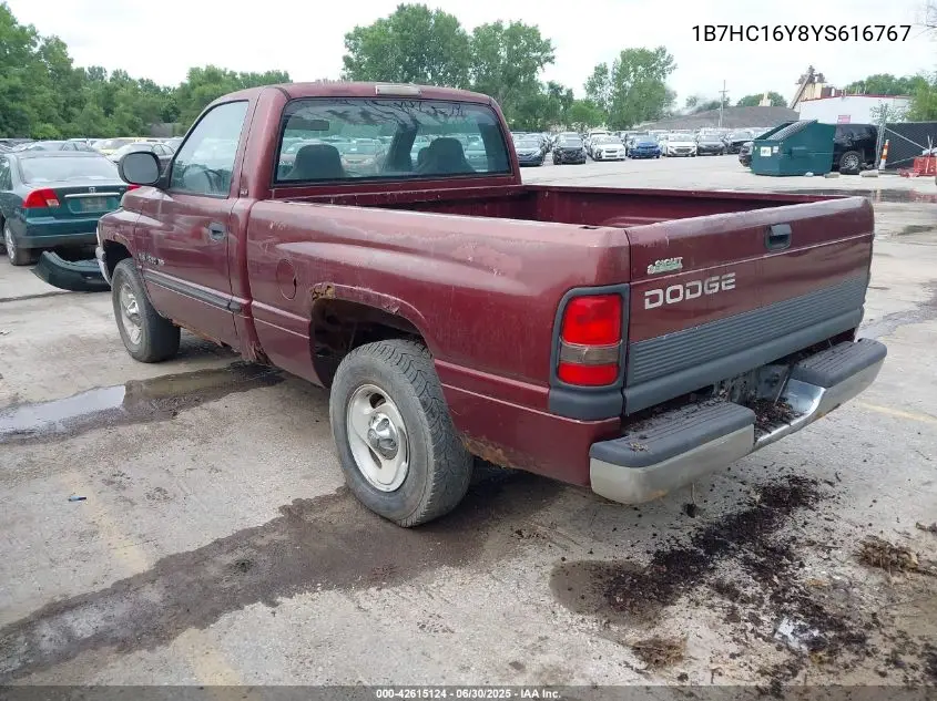 2000 Dodge Ram 1500 VIN: 1B7HC16Y8YS616767 Lot: 42615124